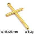 Pendentif croix en acier inoxydable doré accessoire bijoux DIY 48x26mm 3g variante - Croix Mince Or (KLJ5648-Z)