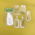 Adesivi trasparenti in PET a forma di bottiglia per scrapbooking, set da 20 pezzi - Messaggio in Bottiglia