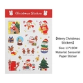 Christmas stickers sheet C featuring Santa Claus, snowman and gingerbread man patterns - Joyful Christmas Sticker C