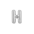 Polished silver balloon style letter H pendant for customizable fashion bracelets - Letter H / Silver