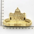 Detailed scale view of St. Peter's Basilica resin souvenir magnet measuring 9.5cm wide - Vatican City