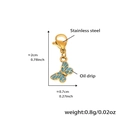 Butterfly charm bracelet pendant in gold stainless steel with blue enamel and lobster clasp - D186-3 Gold Butterfly Enamel Pendant (Blue) 2PCS