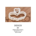 Elegante pinza para el pelo de perlas con diseño de corazón blanco de mujer - Corazón