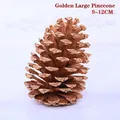 Piña natural dorada grande decoración de Navidad, adorno festivo de lujo 9-12cm - Piña Grande Dorada 9-12CM