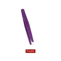 High-quality purple stainless steel eyebrow tweezers with a matte finish for grooming - Purple