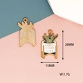 Detail view of 26x15mm cactus alloy pendant with green enamel and crazy plant lady text - 4 Aloe