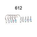 Selection of 20G titanium steel nose studs with colorful opal stones in various styles - L-Shaped Curved Style - White Opal (1#)