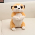 Lifelike plush meerkat stuffed animal toy in sitting pose on a modern cream sofa - 23cm (0.15kg) / Meerkat Color