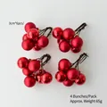 Rode kerstballen met glanzende en matte afwerking, set van 4 bundels voor decoratie - 3CM Balbundels / Rood