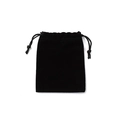 Black velvet drawstring pouch for Great Teacher stainless steel keychain gift - Black Velvet Bag