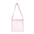 Detailansicht der rosa Netz-Strandtasche mit robustem Netzgewebe und langem Schultergurt - Ohne Schnalle / 20*24CM / Rosa