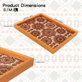 L-sized bohemian wooden tray dimensions: 40.3x30.3x3.5cm for jewelry and keys - Sunflower Pattern / Large (30×40cm)
