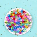 Colorful mixed acrylic crystal diamonds in a pack of 100 for kids toys and decoration - 20mm (Mixed Colors)