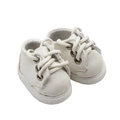Weiße Lederpuppen-Sneaker mit Schnürsenkeln für 15-20cm Plüschpuppen und BJD - Weiß