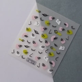 Adesivi per unghie 5D occhi e ciglia con motivi graffiti in rilievo 3D artistici - Occhi di Personalità e Blocchi di Colore (TS-286)