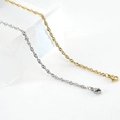 Elegant 18K gold and silver water wave chain necklaces with lobster clasp closures - 2.0mm, 45+5cm / Gold