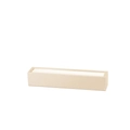 Champagne gold rectangular PU jewelry display box with white interior for necklaces - Long Bar 3.7cm Height Champagne White Inner