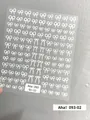 Minimalist white bow nail stickers with self-adhesive design for nail art Model Aha-093-02 - Aha-9302 White Bows