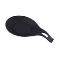 Poggiamestolo in silicone nero per utensili da cucina e spatole resistente al calore e pratico - Nero
