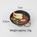 Miniature Japanese ramen keychain with tempura shrimp and fish cake detail, weight 55g - Shrimp Tail Soba Noodles Keychain