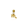 18K gold plated Scorpio zodiac charm for DIY necklaces and bracelets on white background - Scorpio / Gold