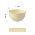 Creamy white ceramic rice bowl, 11.8cm diameter, minimalist Korean style tableware - 4.75 Inch Bowl / Cream White