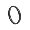 Minimalist 2mm black stainless steel dome ring with a smooth polished finish on white background - US 6 / 2mm / Black