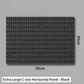 Extra-large horizontal black pegboard wall organizer panel, size 59cm x 40cm - Type C Extra Large Horizontal Board - Black