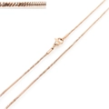Rose gold stainless steel snake chain necklace measuring 1.2mm width and 600mm length - Rose Gold 600x1.2mm(KN203665-Z)