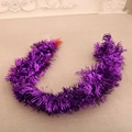 Guirlande de Noël violette scintillante en PET brillant pour décoration de sapin festif - Violet Classique / 1,8*0,07m