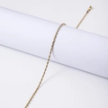 Elegant gold twisted rope chain necklace with lobster clasp on a white display pedestal - 45+5cm / 2.2mm Twisted Dense Chain / Gold