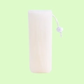 White multi-layer nylon foaming net with adjustable drawstring and toggle closure - Beige