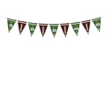 American football themed party bunting banner with green field and brown ball patterns - Bunting Flag / Football Theme