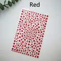 Red multi-size round rhinestone sticker set for DIY eye makeup on 9.5x15cm sheet - Starry Sky Red Rhinestones