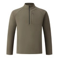 Veste homme vert olive à demi-zip avec col montant et poche poitrine zippée - M / Vert Armée
