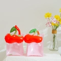 Pink inflatable swim arm bands with cherry print for kids swimming pool safety gear - Cherry Arm Bands