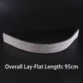 Elastischer Strassgürtel in Schwarz mit Silberkristallen, Gesamtlänge 95cm flach - Stil G Lang 95cm