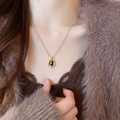Gold Tiger's Eye Pendant Necklace