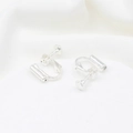 Silver screw adjustable earring converter with hollow tube for post earrings - Type 1 Needle Tube Converter Thick Silver