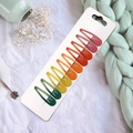 Set of 10 candy-colored gradient metal hair clips in green yellow orange and red tones - Matte Gradient Hollow Out Hair Clips 10Pcs Set (O3)