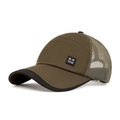 Cappellino da baseball in mesh verde militare ad asciugatura rapida con visiera nera - Regolabile / Verde Militare