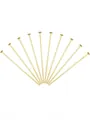 Flat head pins in bright golden finish for DIY jewelry making and handmade beading - 20mm / KC Gold - T-Pin