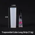 Stampo lungo in silicone a trapezio per ciondoli in resina fai da te con fiori - Colonna trapezoidale