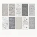 Vintage scrapbooking paper set with retro letters and scripts for journal collage art - Dusty Notes