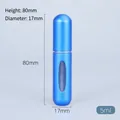 5ml Blue refillable perfume atomizer with aluminum shell and clear viewing window - 5ml / Matte Blue