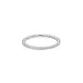 Minimalist S925 sterling silver eternity ring with sparkling cubic zirconia inlay - US 5 / White Gold