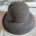 M(56-57cm) / Round Top Wide Brim Bowler / Black