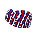 Knotted American flag yoga headband featuring vintage red, white and blue star patterns - 12# (Blue Dot Matrix Stars Red White Stripes)