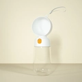 Portable pet water bottle for dogs with leak-proof bowl and travel carry strap - White / 565ml Water Only