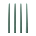 Pack de 4 velas cónicas verde salvia de 25cm velas de cena sin humo decorativas - Verde Claro